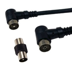 GBC 58.3881.23 - Καλώδιο Κεραίας RF Αρσενικό - RF Θηλυκό 1.5m με Αντάπτορα